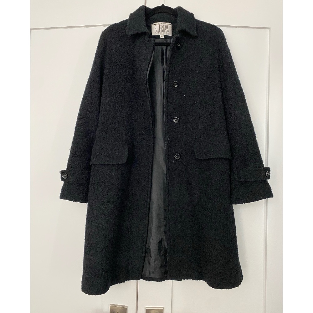 Bill Blass Black Vintage 1990's wool Coat